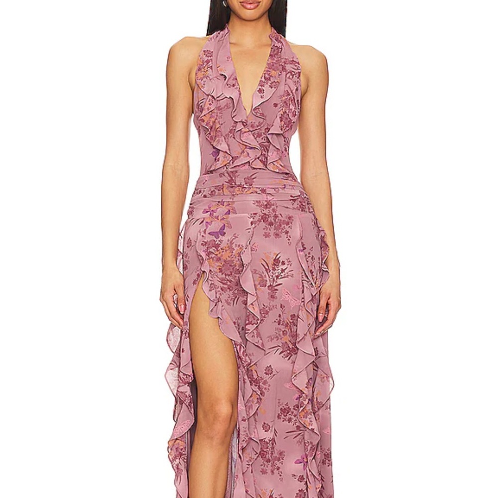 NBD - Divya Maxi Dress in Mauve Floral